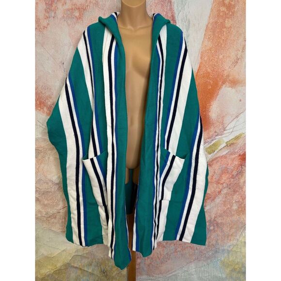 Free People All I Need Stripe Hooded Poncho - Picture 3 of 5